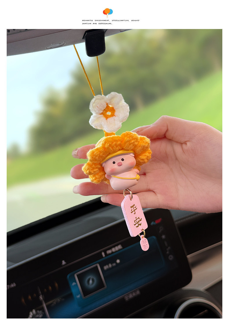 Twelve Zodiac Car Hanging Ornaments, Car Rearview Mirror Decorations, Car Pendants, Interior Hanging Decorations, New Car Gifts