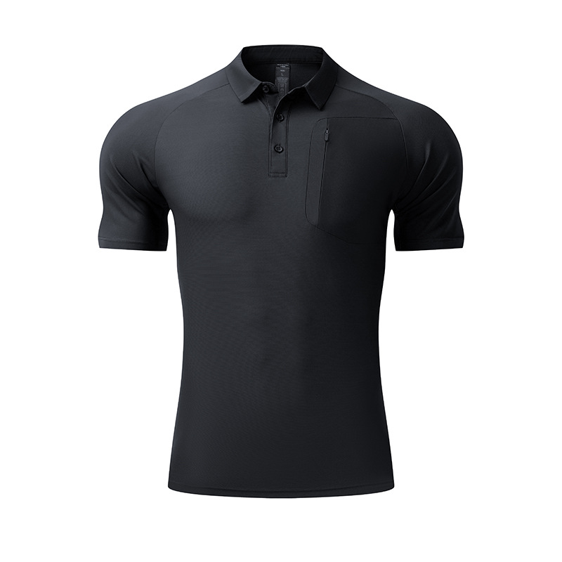 Camiseta de polo de golf de secado rápido para hombre de lujo ligero Camiseta de solapa Camiseta de polo de manga corta de gama alta deportiva Logotipo personalizado