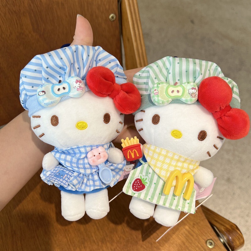 正版HelloKitty毛绒钥匙扣多姿多彩可爱百变穿搭猫猫玩偶包包挂件|undefined