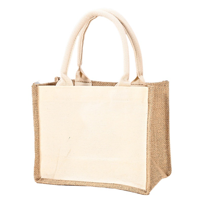 Bolsas de lona y lino personalizadas, bolsas de yute tridimensionales pintadas a mano, bolsas de compras, bolsas de algodón y lino en blanco para patchwork, bolsas de regalo de Año Nuevo.