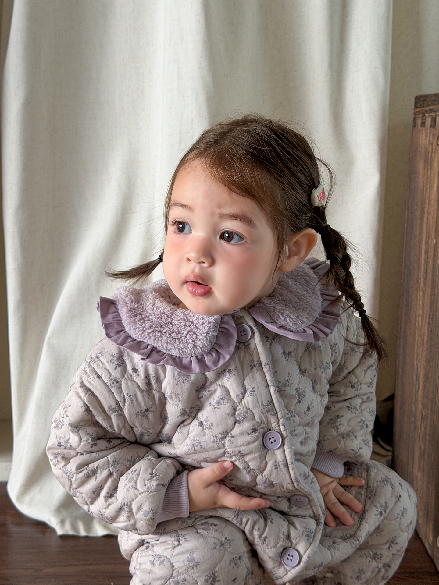 Sugar Pear ropa infantil ropa de invierno ropa de bebé 2025 algodón intercalado baby overcoat ropa de escalada ropa de salida ropa de pijama para niños
