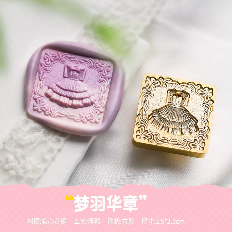 New product relief lacquer seal, copper head girl mind series literary cute girl Zhang head wholesale