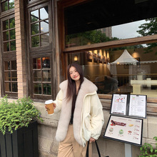 2025冬季新款狐狸毛领派克中长款羽绒服女宽松时尚保暖皮草外套潮