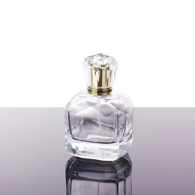 批发香水瓶50ml100ml多面钻石形经典款玻璃瓶空瓶子厚底