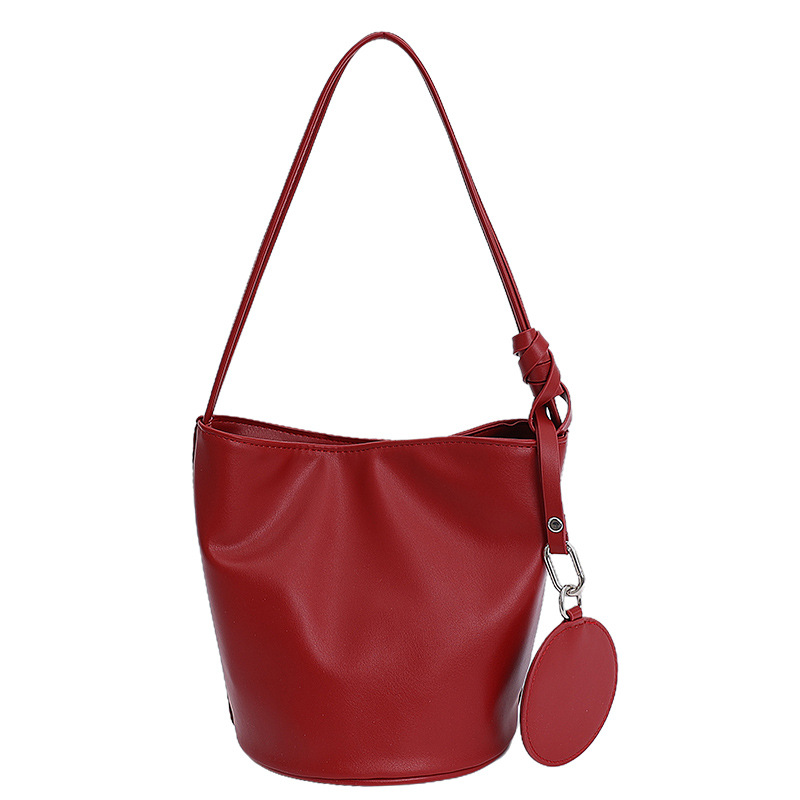 2025 nuevo bolso de mujer simple bolso de axila casual bolso de cubo de gran capacidad para mujer bolso de hombro de alta gama de moda