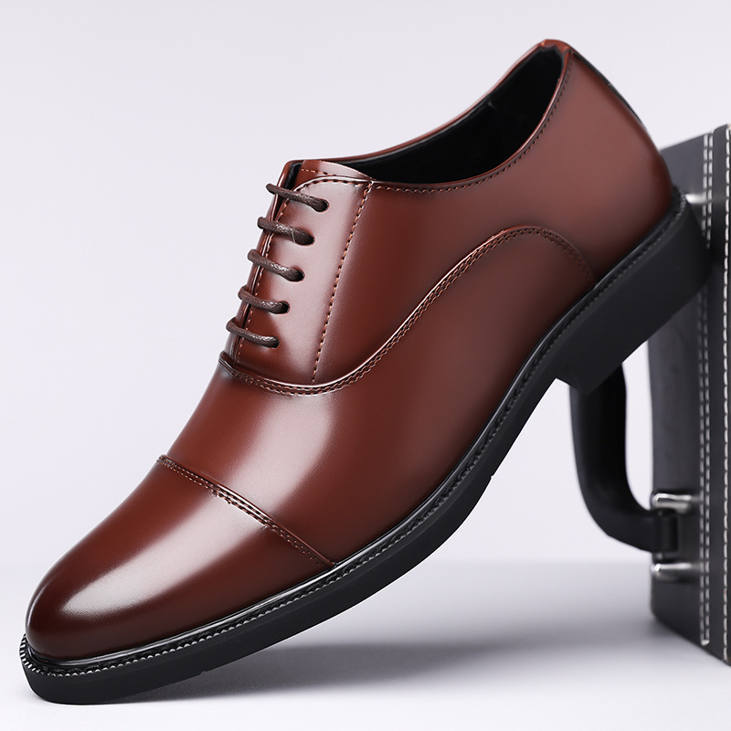 Leather Shoes Men's Business Shoes Oxford Men's Shoes Formal Three-Joint Men's Leather Shoes British Style Cross-Border Large Size Ready Stock Leather Shoes Men's Business Shoes Oxford Men's Shoes Formal Three-Joint Men's Leather Shoes British Style Cross-Border Large Size Ready Stock
