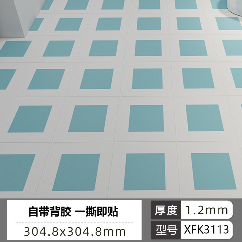Piso de baño autoadhesivo alfombra impermeable de suelo de cemento renovación de suelo de suelo ladrillo de suelo antideslizante cuero image 19