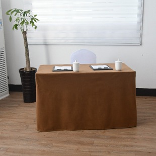 High-grade dark green tablecloth double-layer composite sign-in conference room tablecloth meeting table skirt meeting table cloth table cover