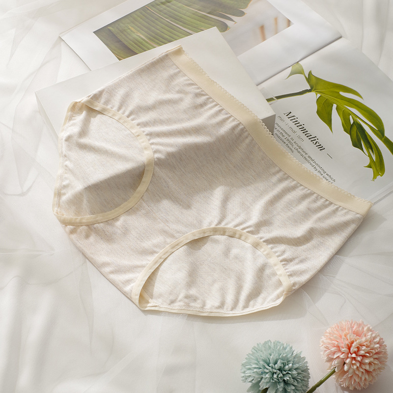 Ropa interior sin costuras de las mujeres al por mayor transpirable cintura media 40 ropa interior de algodón peinado de las mujeres calzoncillos de algodón entrepierna ropa interior elástica alta