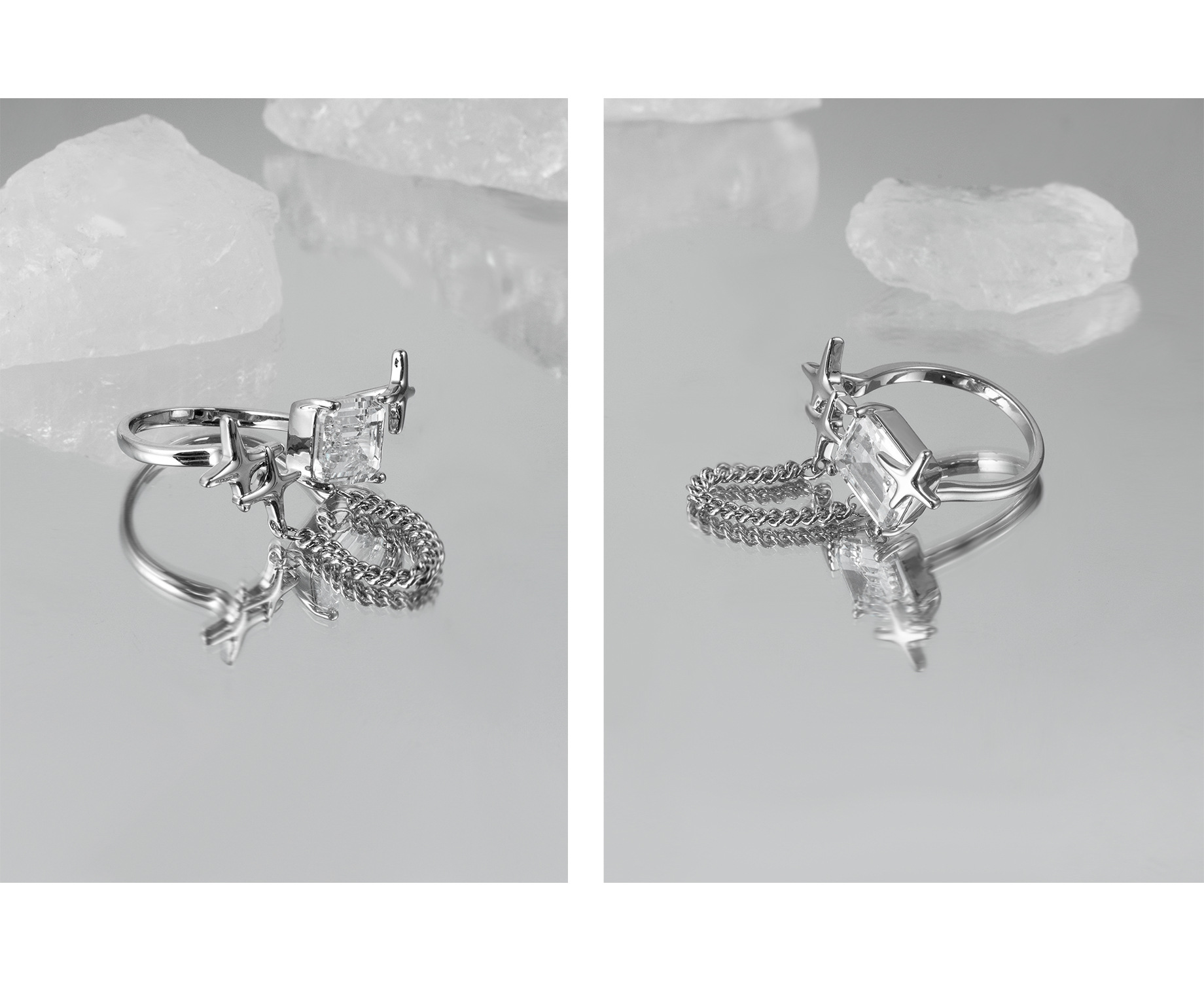 Fashion Geometric Copper Plating Zircon Open Ring