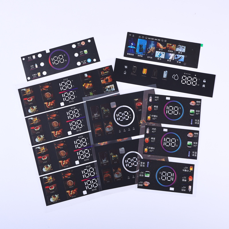 彩膜面贴PET彩膜面贴数码管彩膜面贴遥控家电按键彩膜面贴