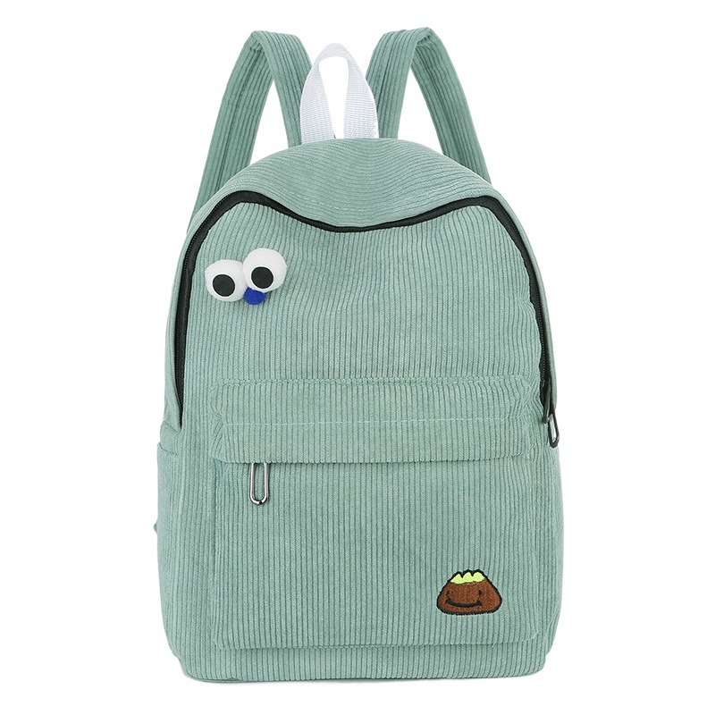 Nueva mochila femenina estudiante campus fresco mochila estudiante de secundaria estudiante lindo retro mochila de pana