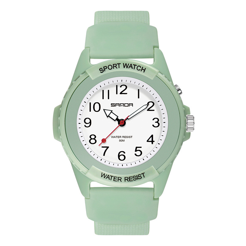 SANDA 6018 solo movimiento reloj electrónico deportes al aire libre reloj de moda retroiluminado puntero reloj de cuarzo