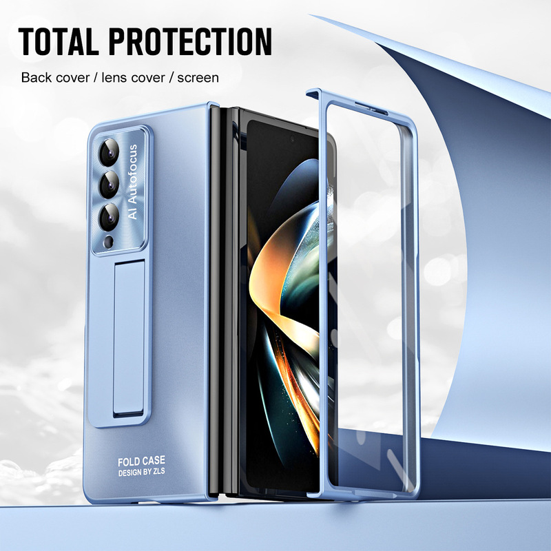 For Samsung Galaxy Z FOLD 4 matte matte phone case fol3 excellent electroplated bracket protective cover