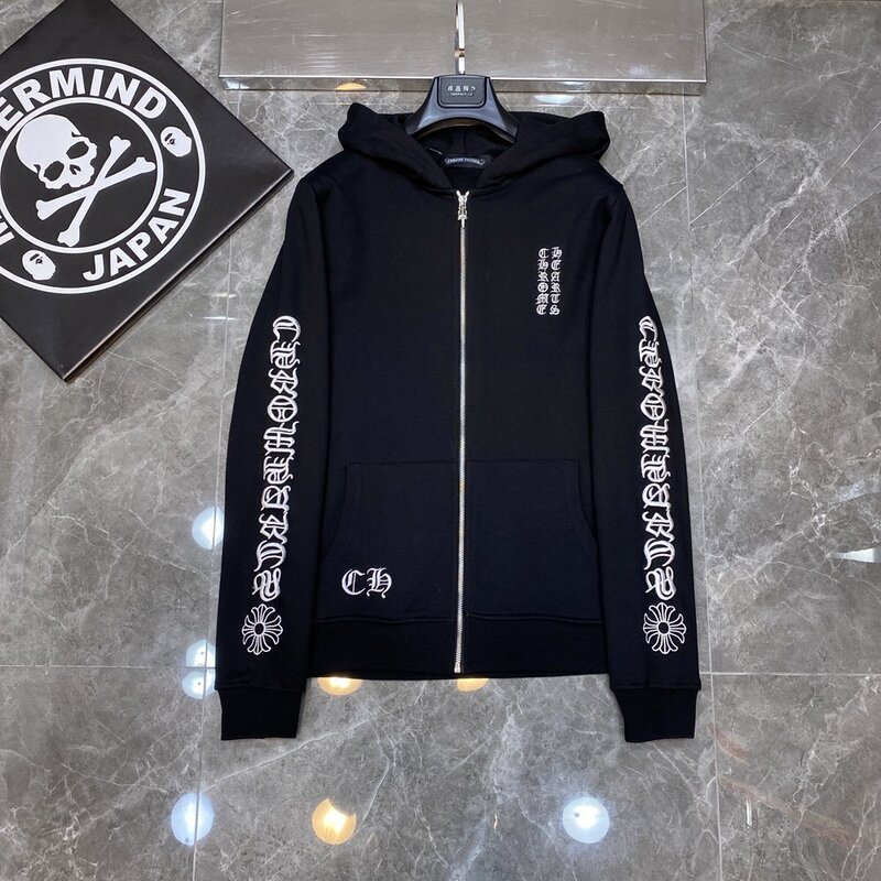 Chrome Heart Hoodie 克罗伈十字架连帽卫衣跨境宽松男女拉链帽衫|undefined