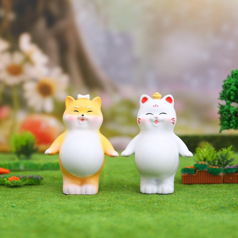 可爱桌面摆件怀孕的动物盲盒创意潮玩手办网红热卖生日礼物装饰品|undefined