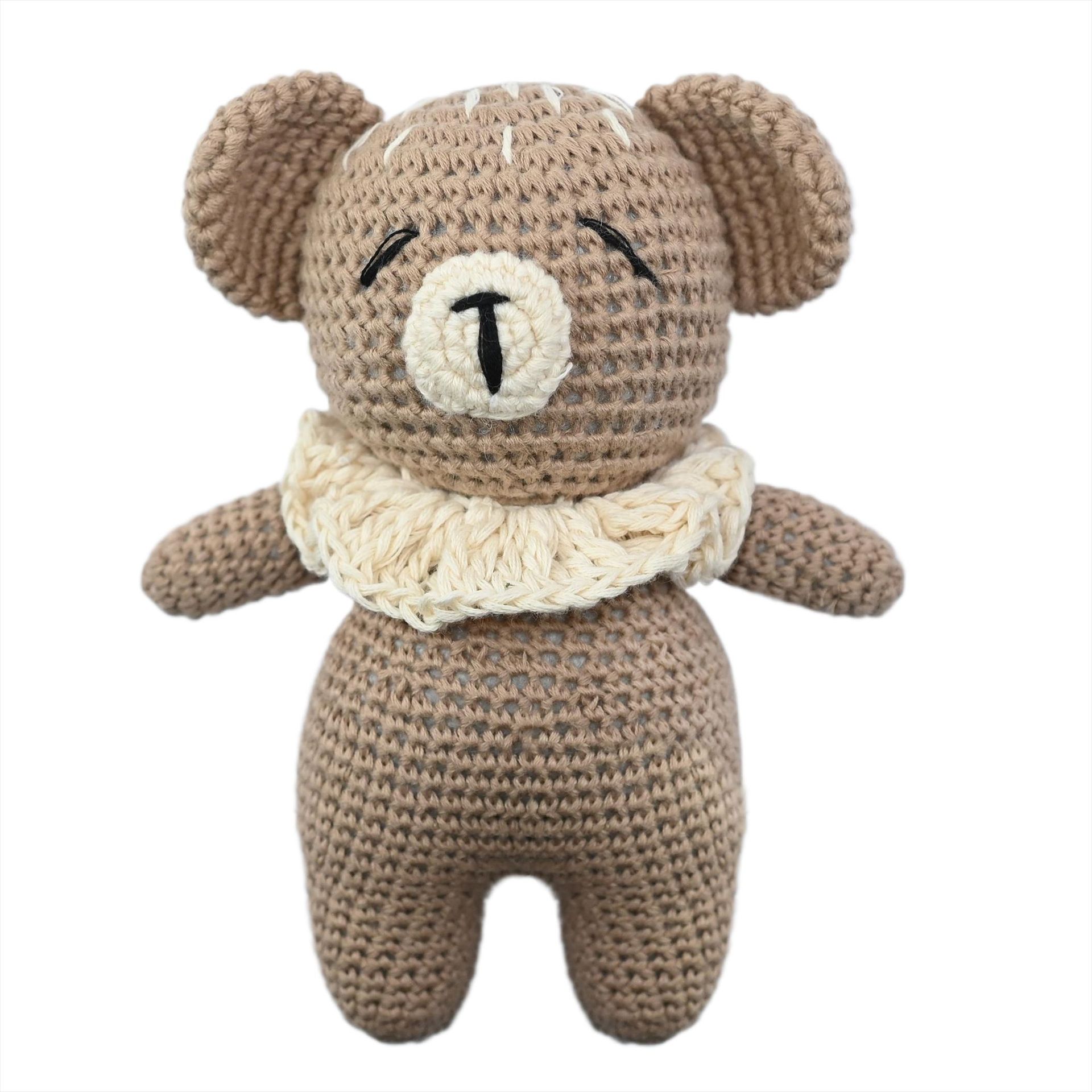 Nuevo estilo creativo tejido a mano ganchillo campana peluche muñeca caja de regalo animal de punto muñeca de bricolaje para niños