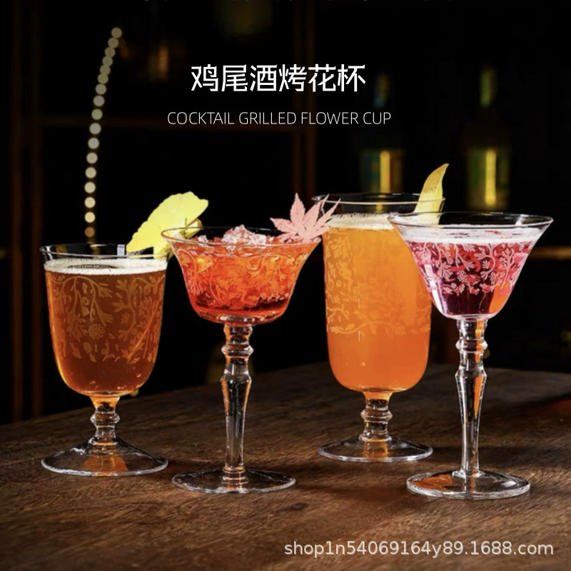 Коктейльный бокал Mingxuan японский, подсушенный цветок мартини, чашка Singapore Sling, римский колонны, высокий специальный бокал для напитков