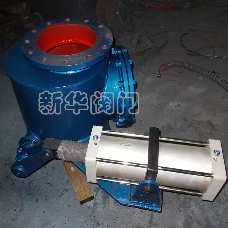 新华阀门厂XHQ648MX球面偏置式气动钟型卸灰阀XH640工业物料阀