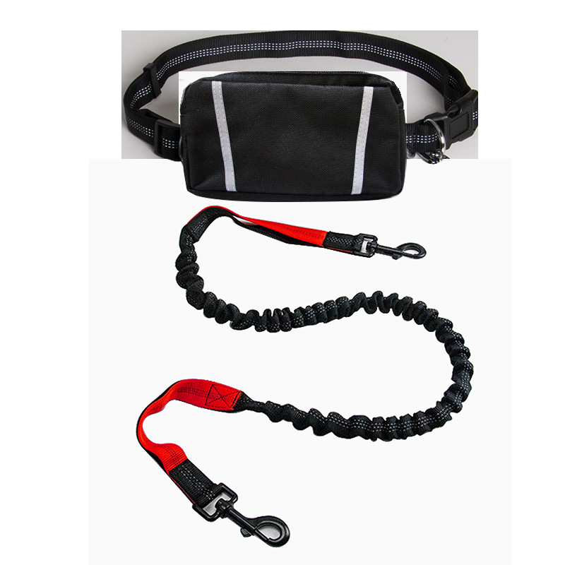 Dongguan kepai corriendo cuerda de tracción con bolsa de cintura cuerda de tracción transfronteriza para mascotas nylon reflexivo perro caminando cuerda de tracción