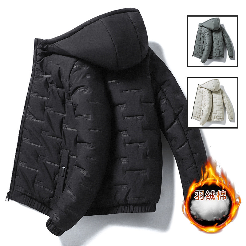 Abrigo de algodón acolchado para hombre 2022 Invierno estilo coreano Abrigo de algodón acolchado japonés abrigo de invierno abrigo de algodón acolchado con capucha abrigo de algodón acolchado para hombre transfronterizo Amazon