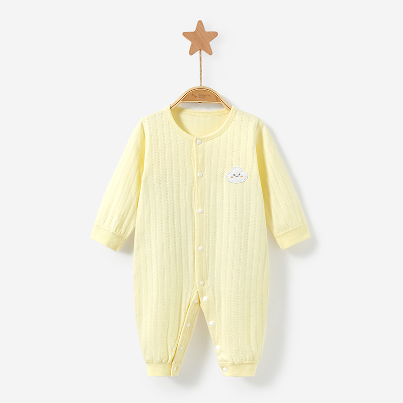 Mono de bebé primavera y otoño verano hombres y mujeres recién nacidos algodón fino otoño ropa Luna Llena niño mameluco traje ropa de bebé image 10