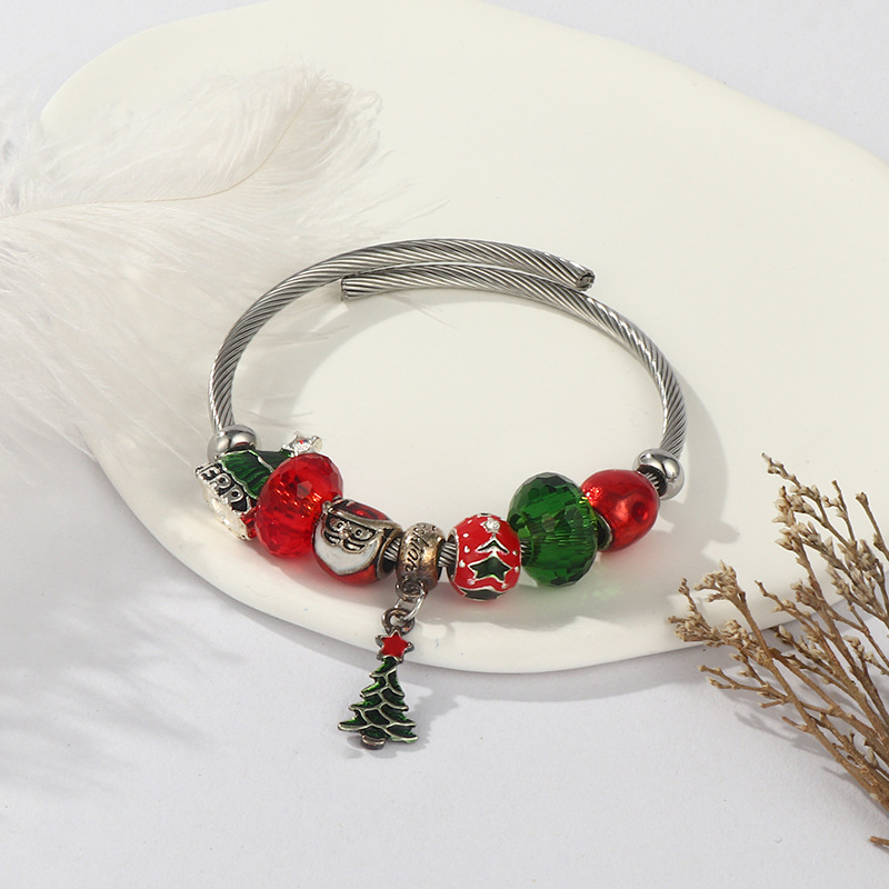 Fashion Christmas Tree Copper Bracelets 1 Piece