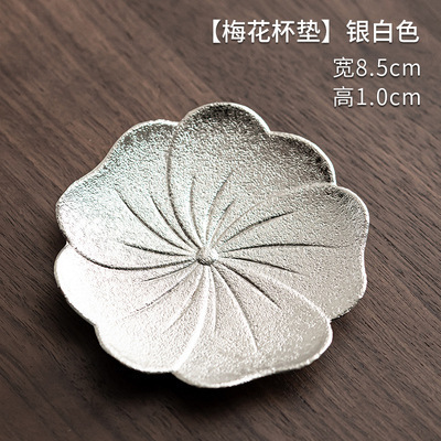 Transfronterizo fábrica directa aleación posavasos taza de té aislamiento posavasos hoja residual posavasos Kung Fu ceremonia del té Accesorios
