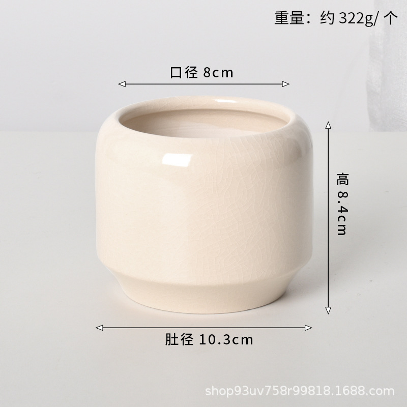 Pot de cerámica crema INS lujo ligero de alto nivel sensación de plantación de orquídeas mariposa simple orquídeas plantación de pot de porcelana blanca Dehua