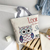 Ethnic retro handheld big cloth bag, one-shoulder bag, ethnic style, with embroidery