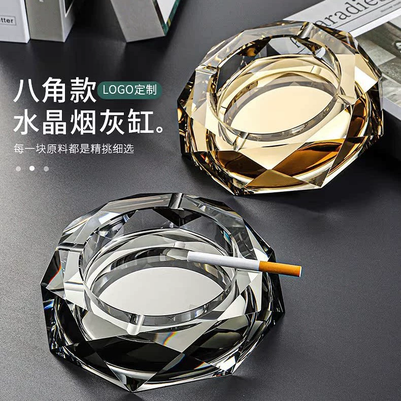 Пепельница из хрустального стекла, атмосферная роскошная креативная домашняя гостиная, офис, большая Maoren