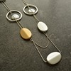 Fashionable metal two-color retro pendant, necklace, sweater, simple and elegant design, European style