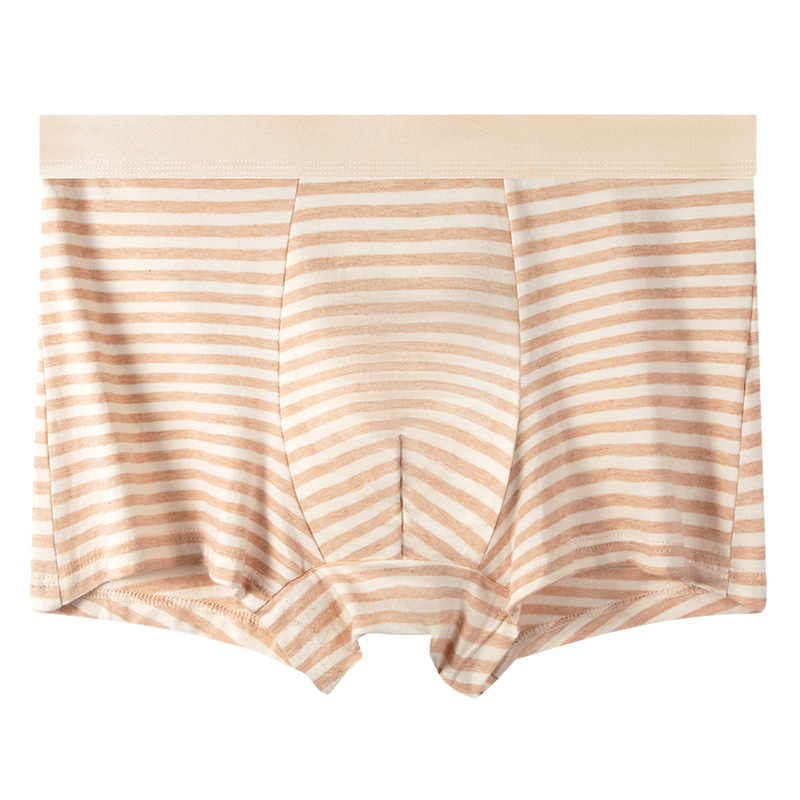 7A grado antibacteriano sin teñido algodón de color de ángulo plano pantalones interiores de hombre respirables mallas de entrepierna media cintura de los jóvenes niños quads