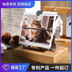 猫と犬のペット写真アルバム、カスタムアニメーション機械式手動ページめくり記念品、クリエイティブなページめくり写真アルバムギフト