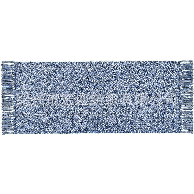 New cross-border foreign trade twill multi-colored tassel rug, bedroom bedside rug, cotton-woven rug, entrance and living room rug