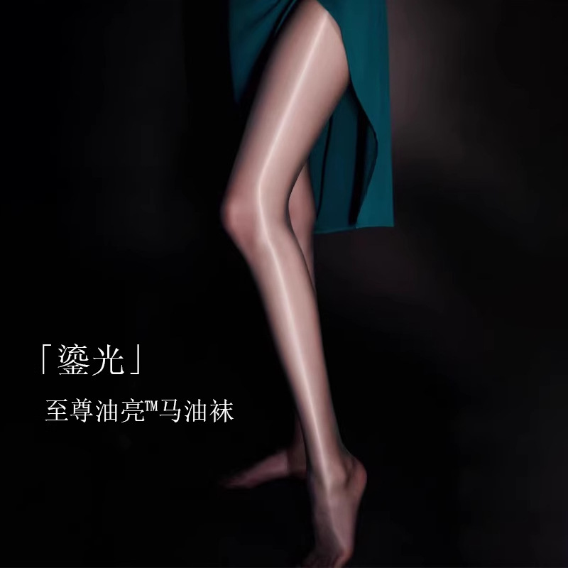 Silk stockings women horse oil socks aurora seamless black silk sexy oil light anti-hook silk pantyhose lace wholesale