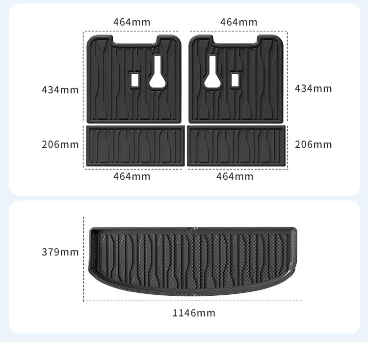 Suitable for 22-24 models of BYD Tang and Denza N8, car-specific all-weather TPE trunk mat
