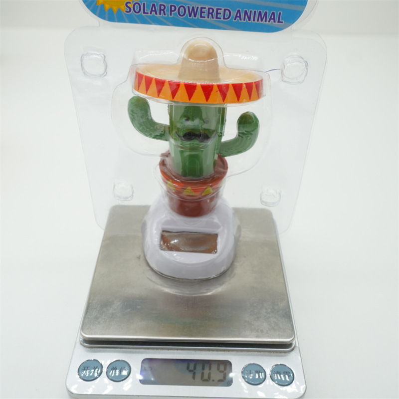 仙人掌汽车装饰自动摇摆件阳能太阳花苹果花摆件公仔太阳能详情21
