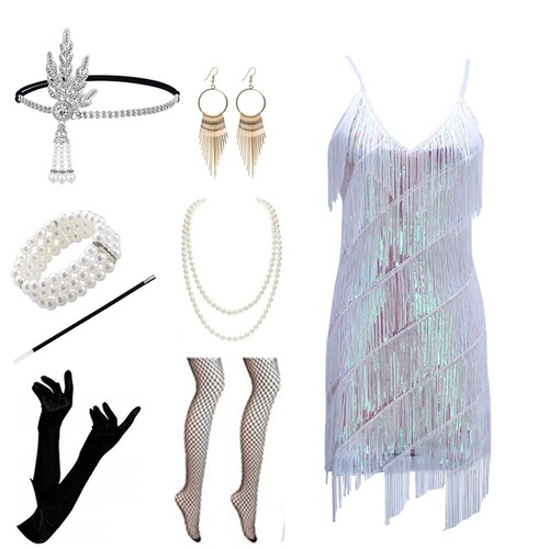 New Arrival Latin Dance Dress for Adults — Sparkling Sequin Strappy Tassel Design for Latin Stage Performances
