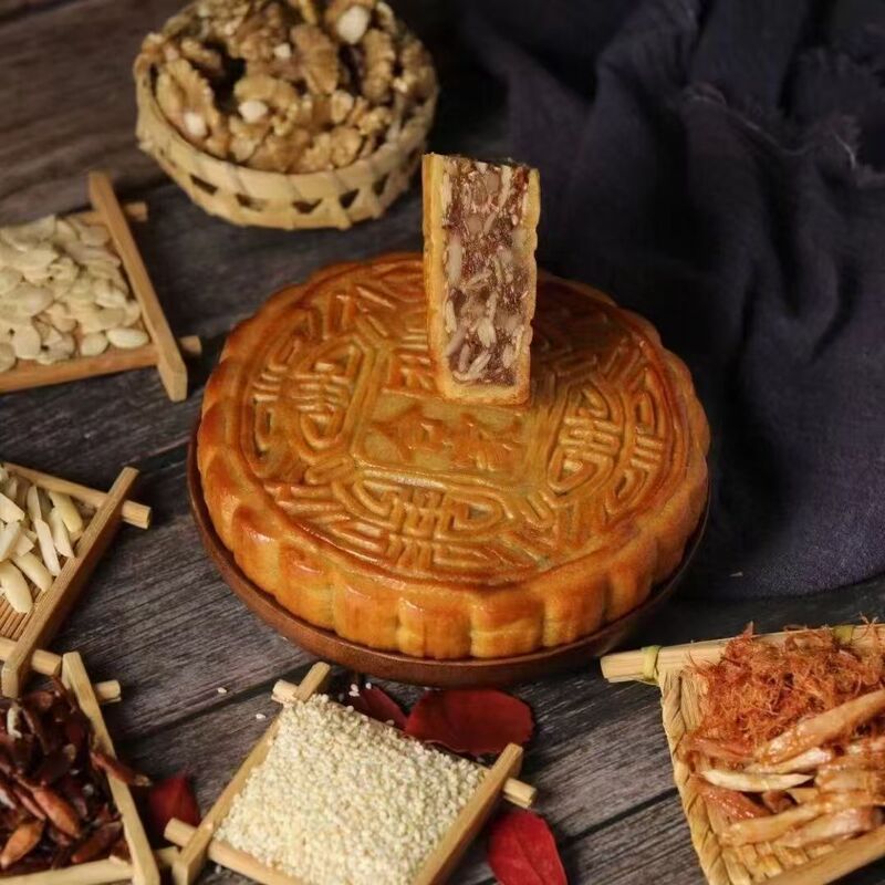 广式五仁大月饼老式五仁大月饼1斤中秋花好月圆五仁大月饼|undefined