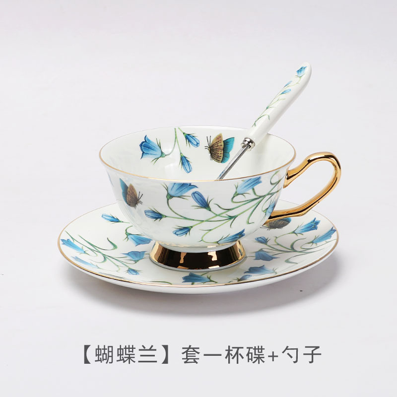 Juego de tazas y platillos de porcelana china de lujo ligero, exquisito juego de té de la tarde británico, recuerdo de boda