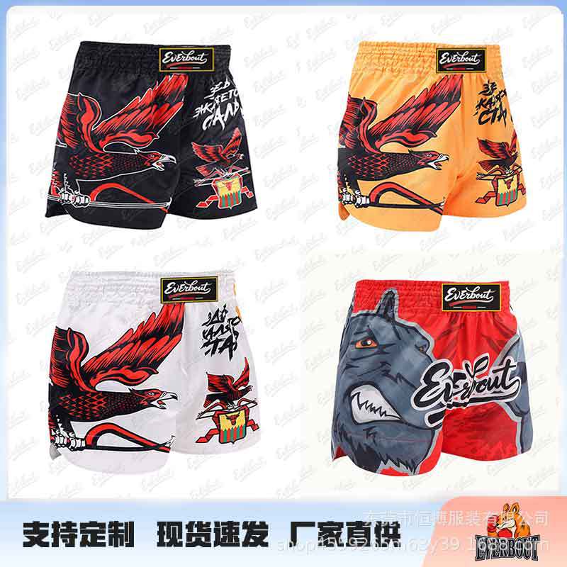 EVERBOUT泰拳训练短裤速干印花搏击健身运动拳击短裤跨境批发