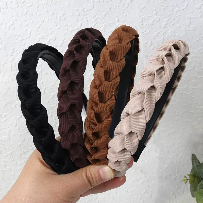 高颅顶洗脸压发麻花辫子发箍女韩版气质带齿防滑头箍百搭发捆发饰