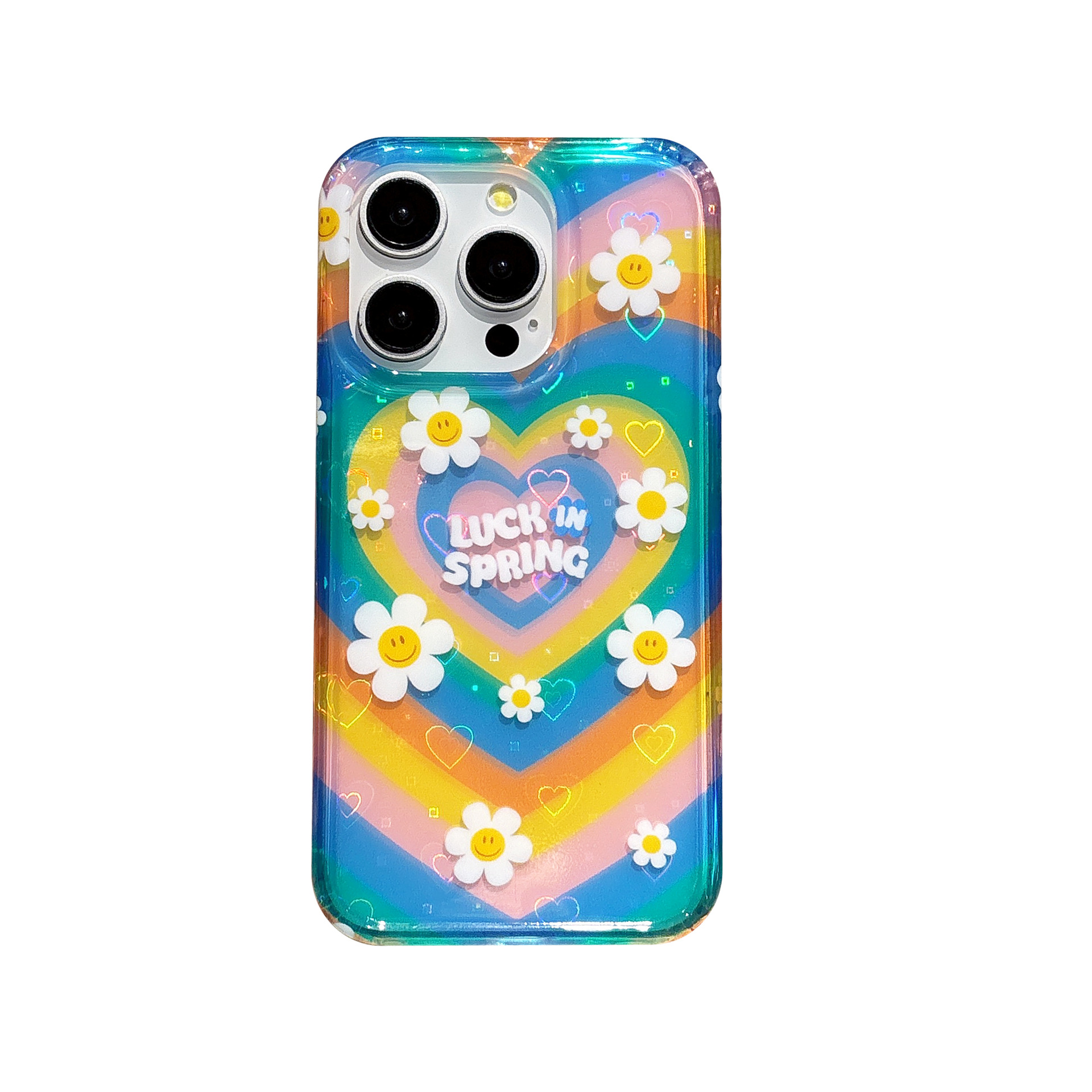 Pantalla completa flor de color cara sonriente para iphone16ProMax funda para teléfono móvil 14 Apple 15 femenino 16 nuevo 15PM