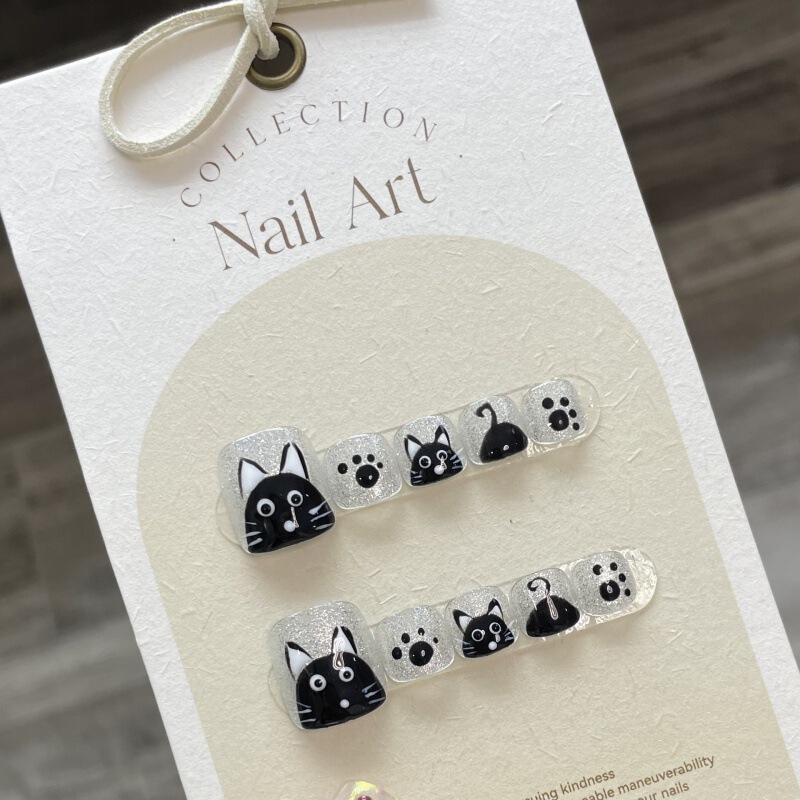 [Toenail wearing armor] summer nail art hand painted Chinchilla foot nail piece toenail wearing nail patch