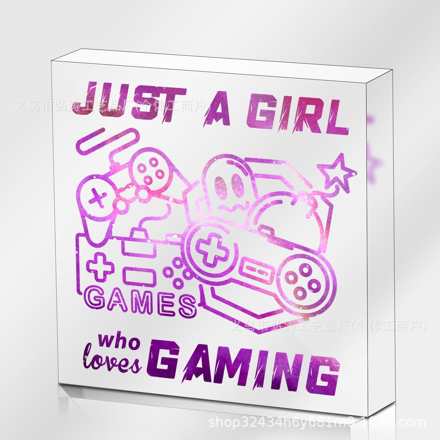 新款亚马跨境正方形亚克力桌面摆件节日礼品桌面装饰品摆件