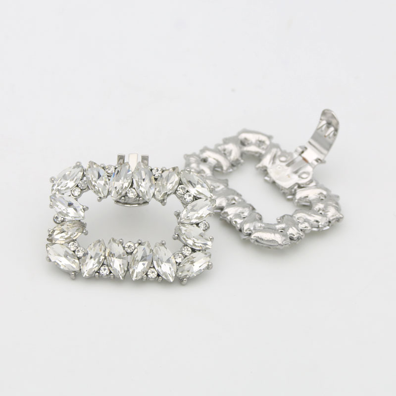 Botas de mujer decoración de Vamp zapato extraíble Flor de cristal zapato clip zapatos de boda cuadrado de metal hebilla de zapatos tacones altos Accesorios