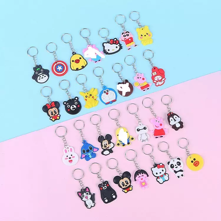 批发现货卡通软胶钥匙扣挂件pvc钥匙圈背包汽车钥匙扣可爱挂件