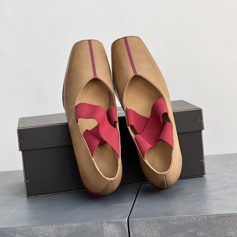 Low heel, apricot and red [higher version]