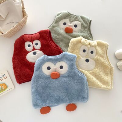 Детский жилет, зимняя модная летняя одежда, увеличенная толщина, 0-5 лет, в корейском стиле, детская одежда